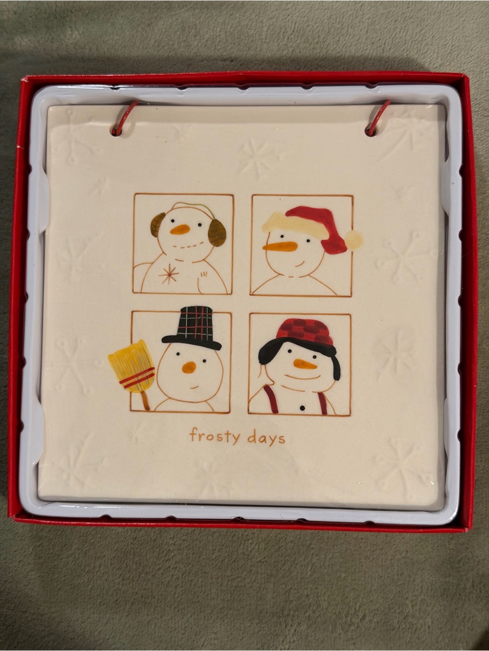 VTG Hallmark  'Frosty Days' Snowman Holiday Wall Plaque